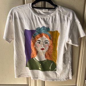 Zara girls graphic tee. Size 3-14